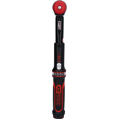 Ein schwarzer Schraubenschlüssel mit roten Akzenten. Der Griff trägt das Logo "KS TOOLS".